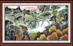 国画山水画 