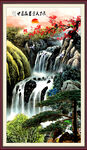 竖幅山水画
