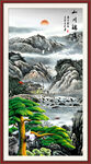 竖幅山水画
