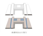 新疆阿拉山口国门线描图
