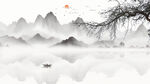 水墨山水电视背景