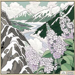 雪莲包装插画