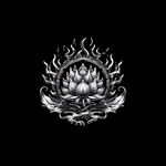 莲花烫金素材
