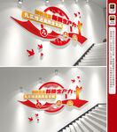 新质生产力楼梯文化墙