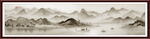 新中式屏风山水画