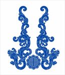 矢量古代青花瓷龙纹