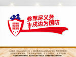 参军入伍文化墙