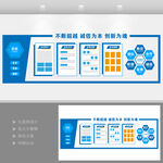 蓝色攀登企业文化墙