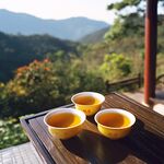 阳台上喝茶