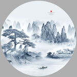 新中式水墨画