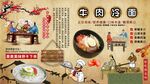 牛肉冷面背景墙