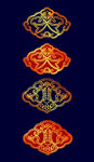 矢量烫金色如意纹