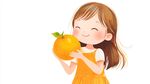 耙耙柑包装人物插画