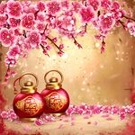灯笼梅花背景图