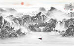 新中式国画山水画 