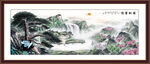 迎客松国画黄山迎客松 