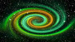 绿色漩涡星空