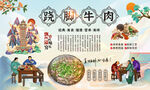 跷脚牛肉背景