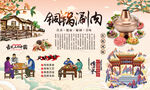 铜锅涮肉背景