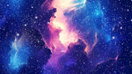 星空宇宙蓝紫色星空