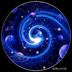 圆形宇宙星空