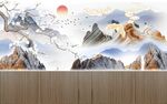 新中式背景墙 