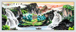 旭日东升国画