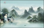 新中式山水画