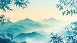 竹林山水背景