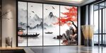 屏风墙纸山水画