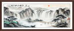八方聚财山水画