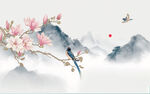 玉兰装饰画
