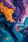肌理彩色流体装饰画