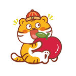 虎萌萌卡通表情新年