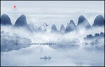 水墨画山水