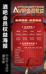 酒吧会员权益c4d套餐海报