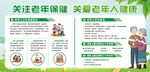 老年人保健展板社区须知健康和谐