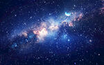 蓝色星空天花吊顶背景图