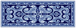 鱼纹蓝花蜡染