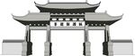 手绘古建筑