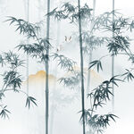 水墨竹林