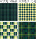 格子面料 