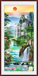 玄关山水  竖幅玄关装饰画