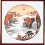 高山流水国画