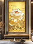 金色莲花装饰画 尽显雅致