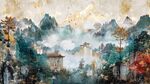 水墨山水间的古韵景致