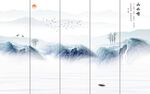 中式山水背景