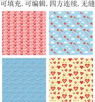 爱心图案 爱心花纹 爱心印花 