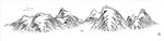 新中式山脉线条山水画