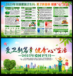 2025年全国爱国卫生月展板
